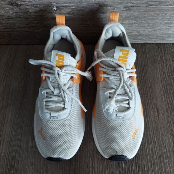 Puma Pacer 23 GS Silver Mist / Clementine Running Athletic Shoes 5.5 - Picture 3 of 8